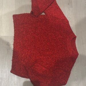 H&M Vibrant Red Fuzzy Sweater